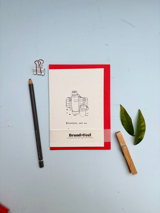 Valentines card | Thermos and cups