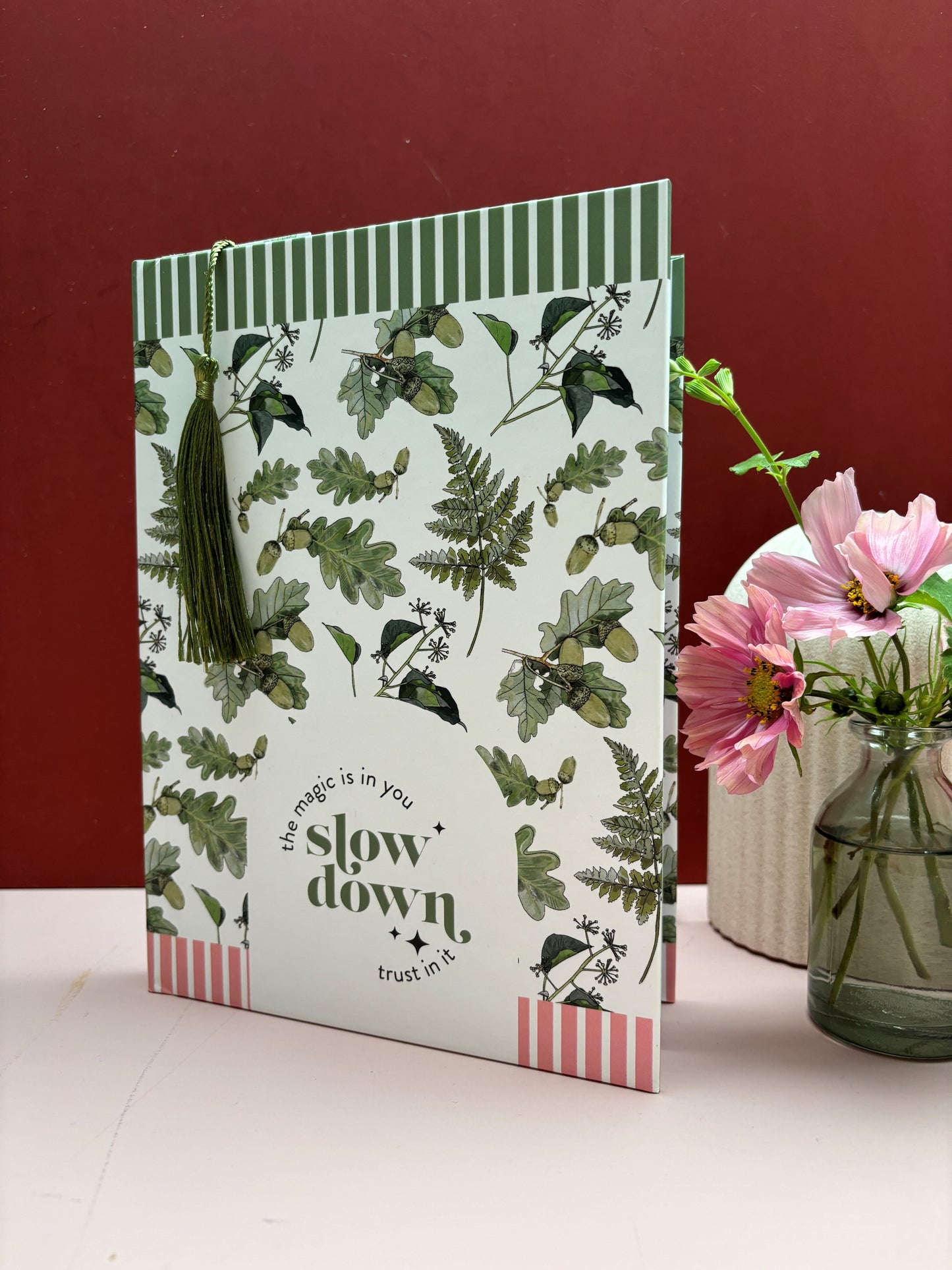 A5 Hardback Notebook | Lined Paper | Oak and Fern Illustrated Cover