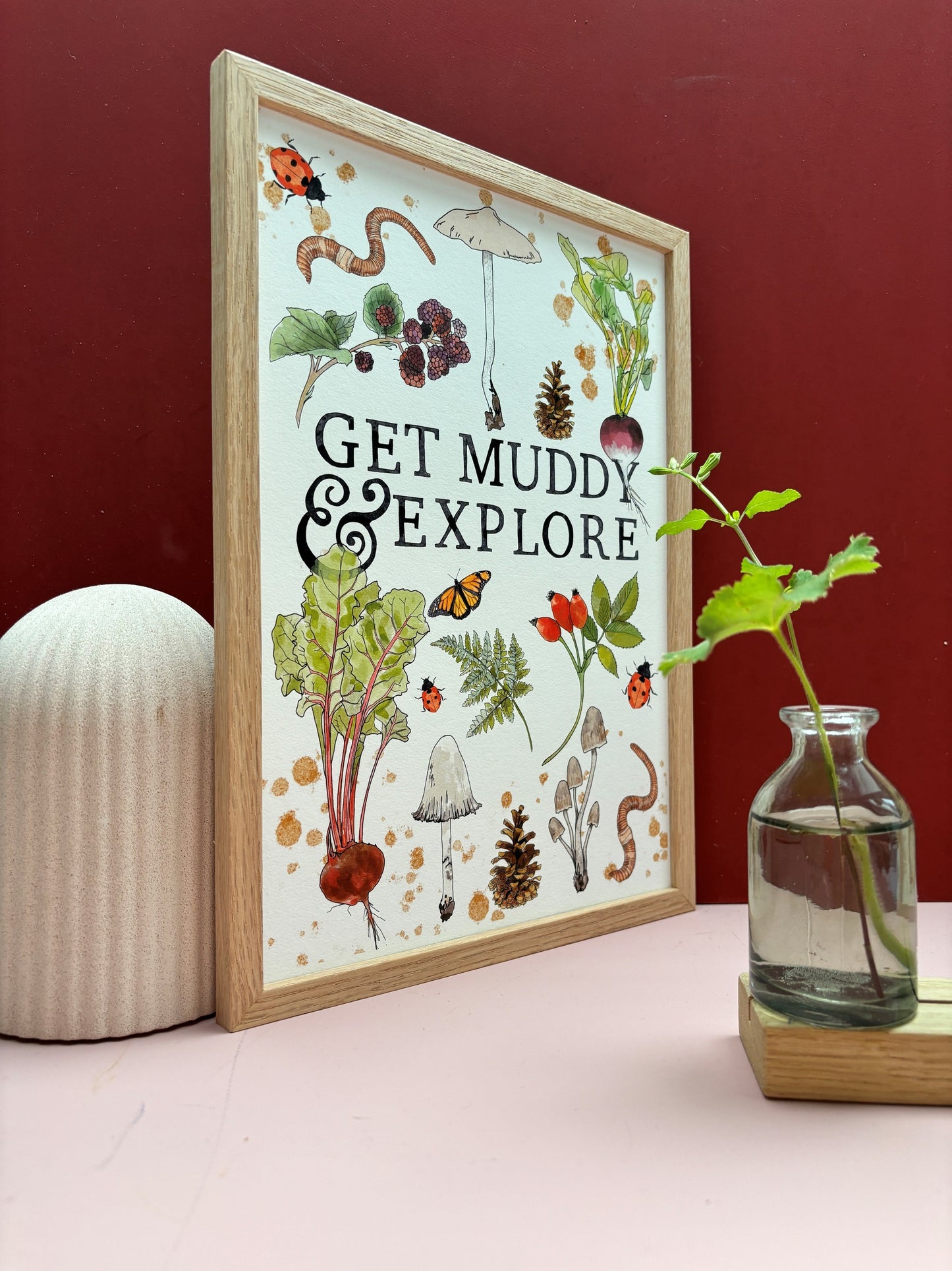 Get Muddy and Explore | A4 Illustrated Print