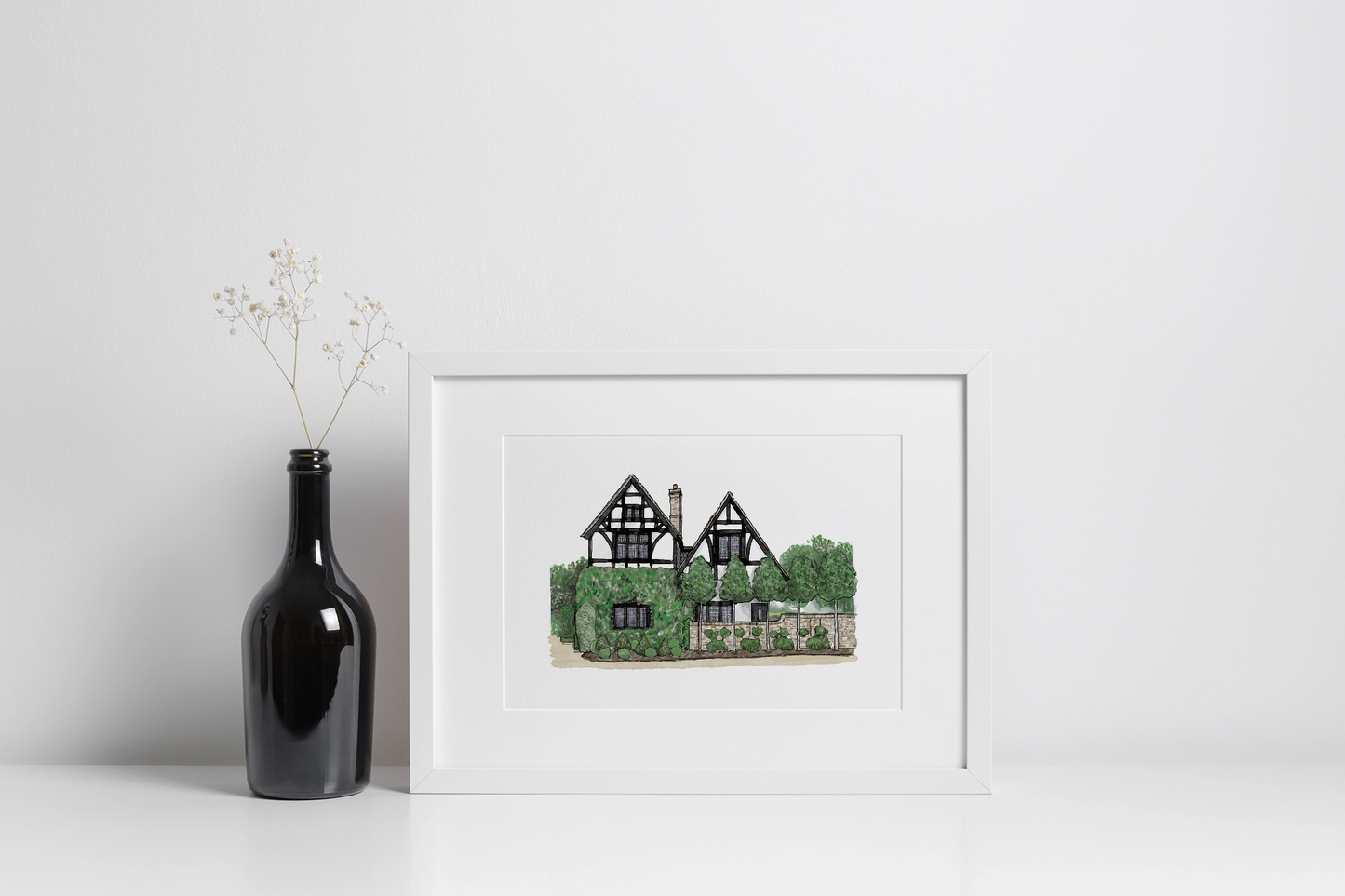 House portrait | Bespoke commission | A4 print only