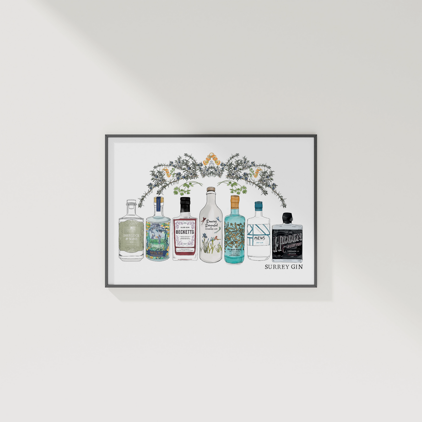 Gin | A4 Surrey Favourites Art Print