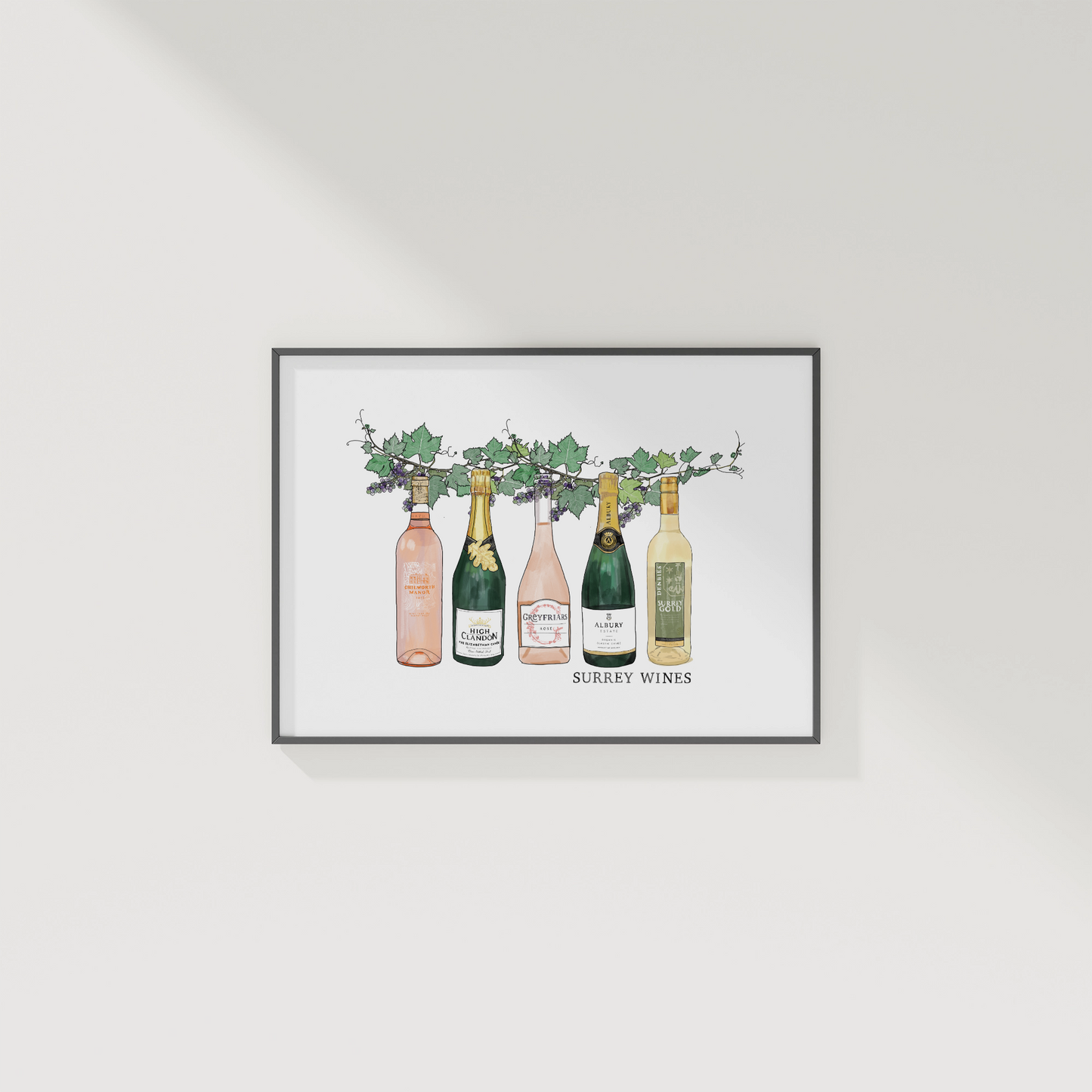 Wine | A4 Surrey Favorites Art Print