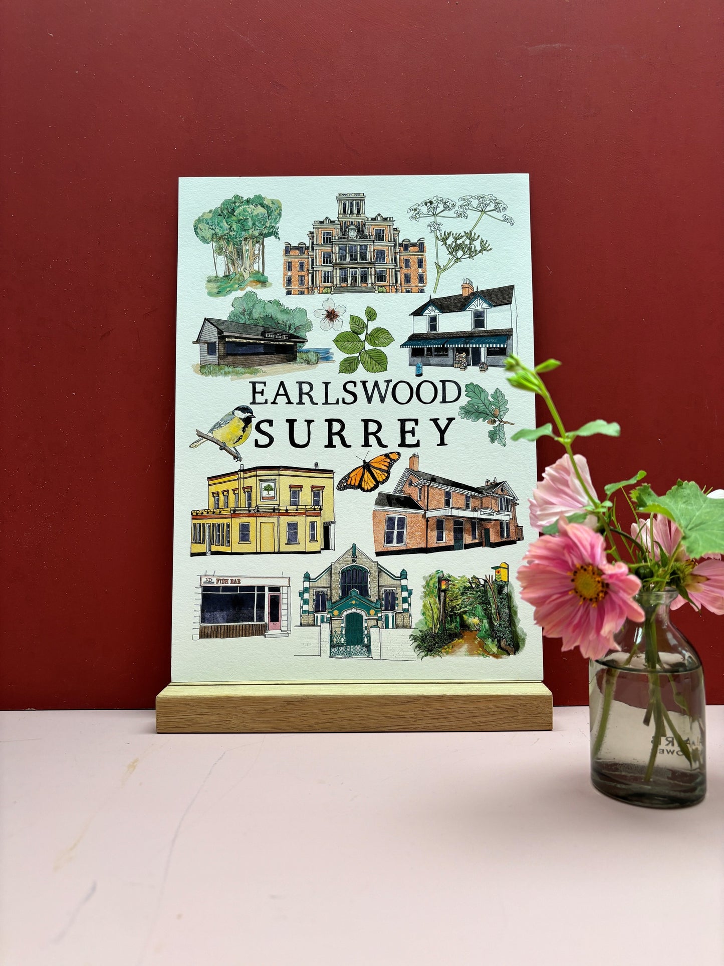 Earlswood | A4 Print Surrey Village Art Print